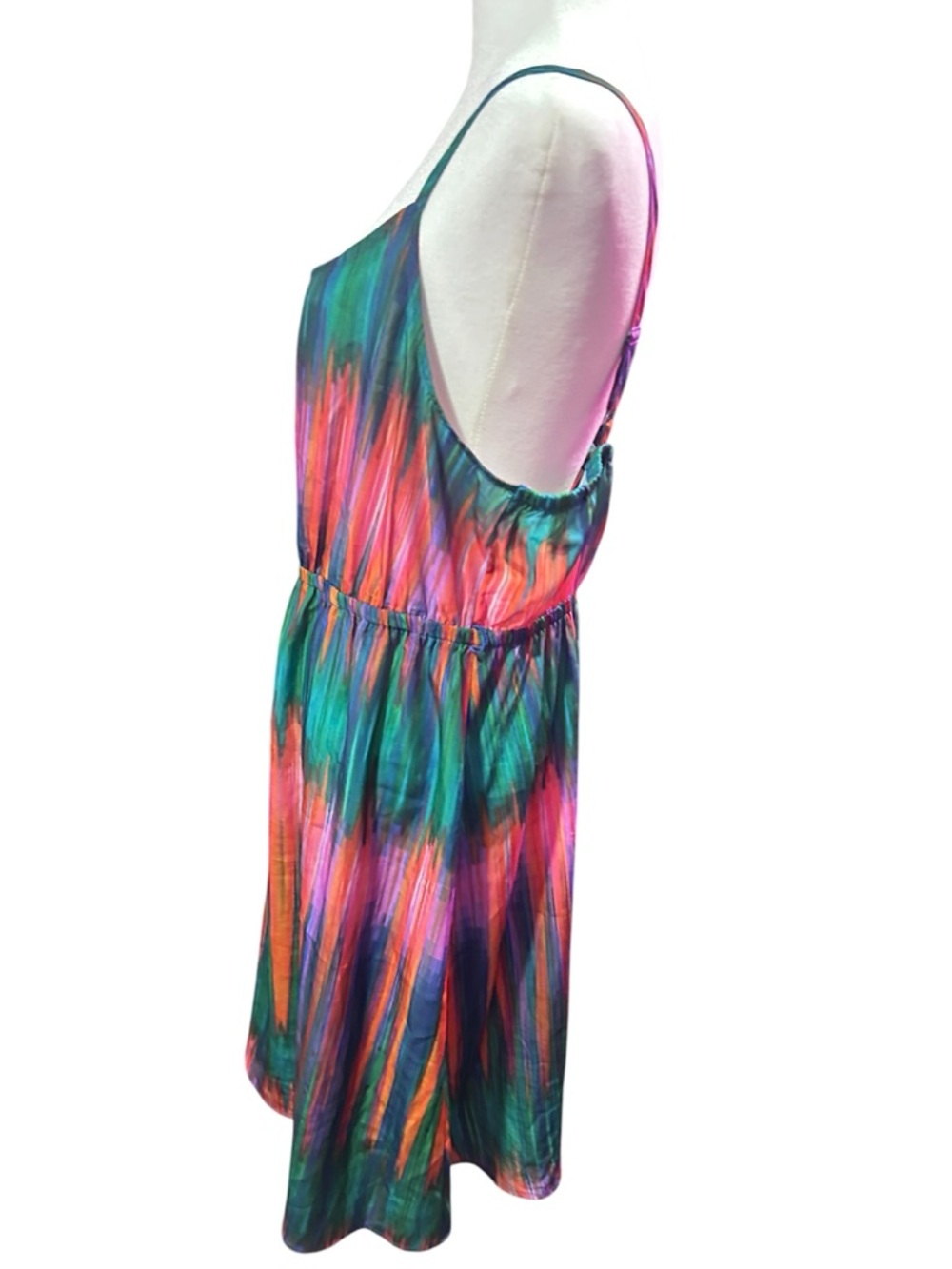 Lane Bryant Multicolor Abstract Dress Sleeveless Flowy Summer Size 14/16 - Picture 4 of 6